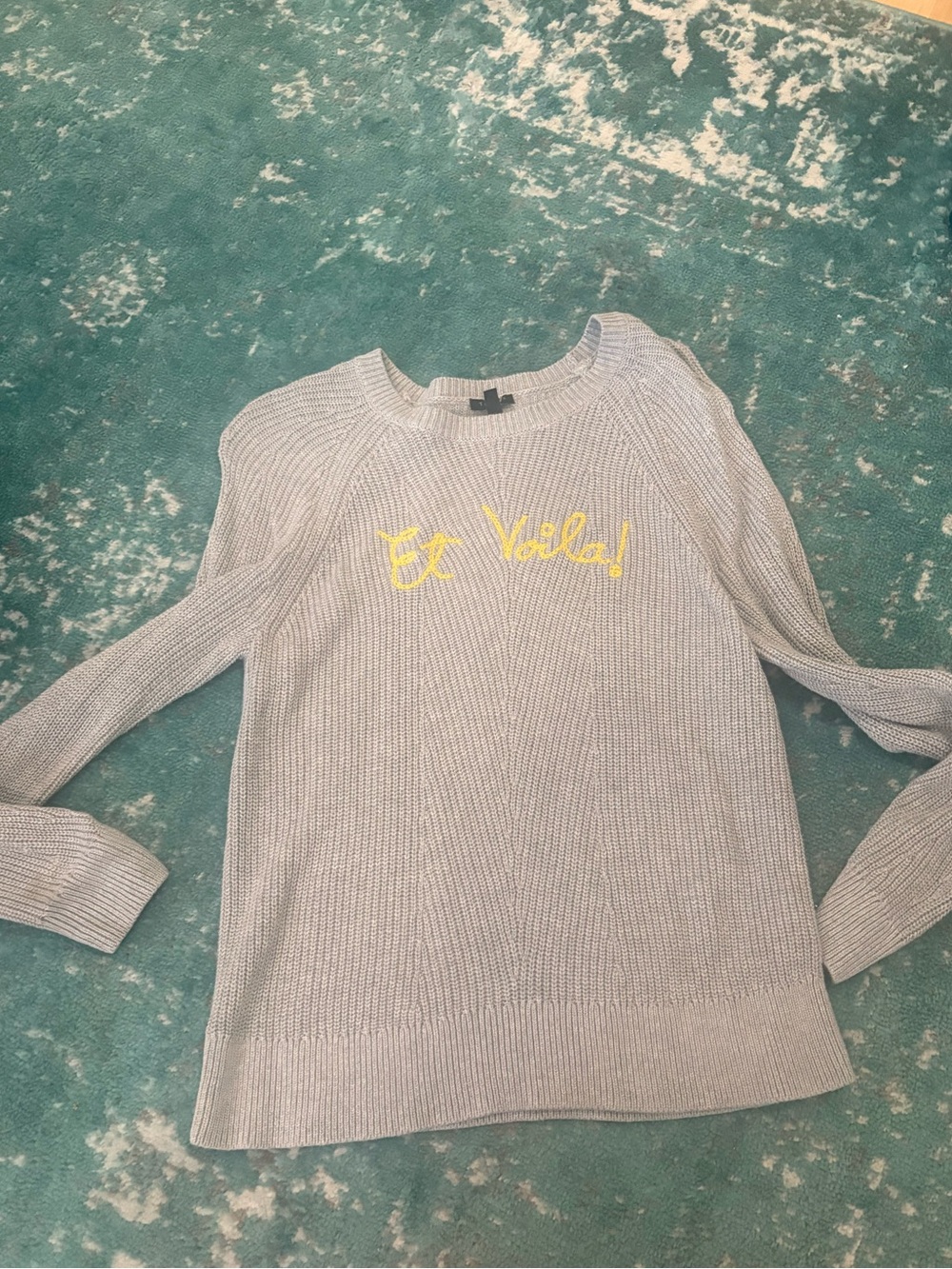 Talbots knitted Sweater French Novelty Et Voila Parisian Medium Petite